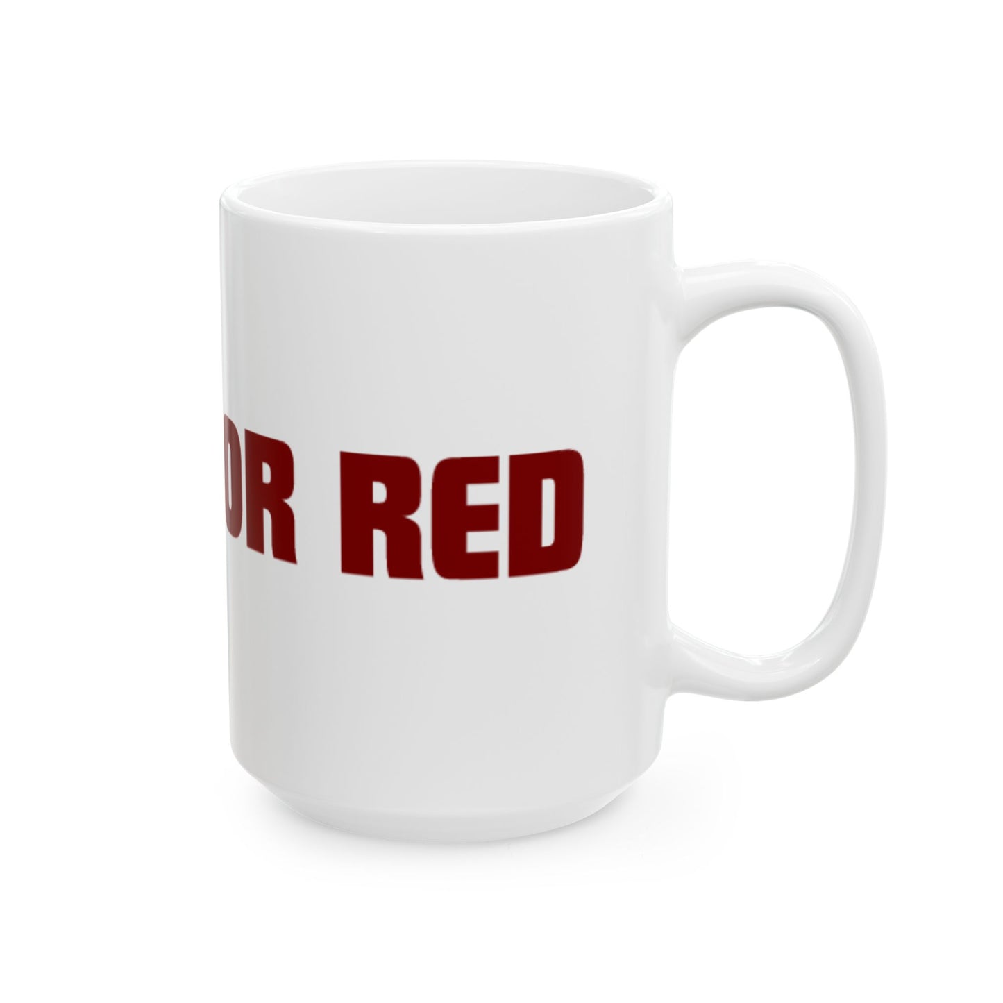 White Color Red Mug