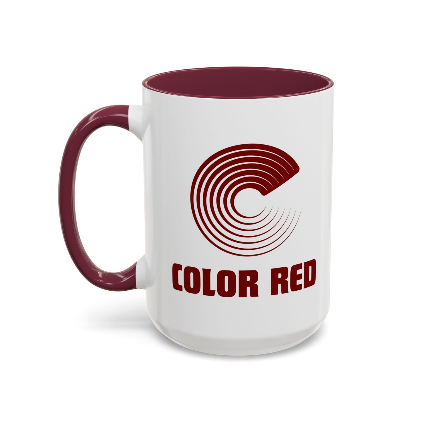 Dual-Tone Color Red Logo Mug