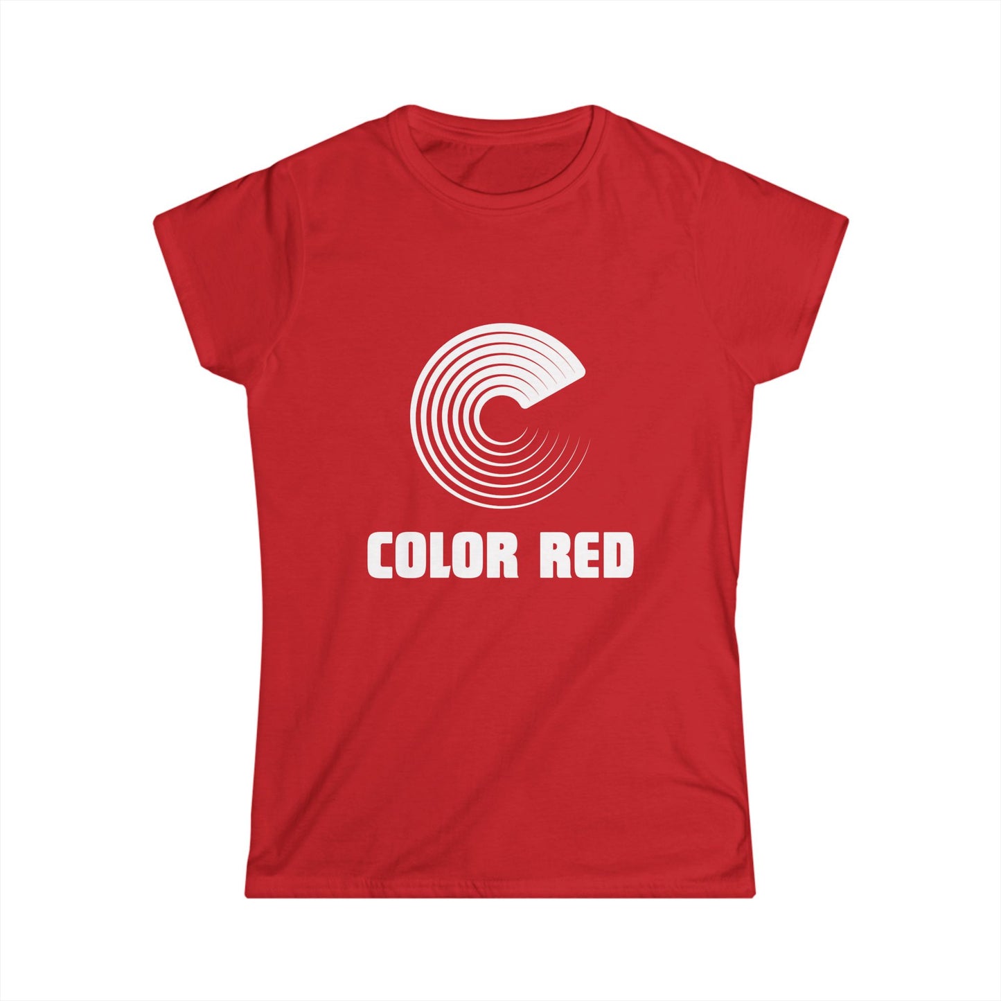 Color Red Women's Softstyle T-Shirt (several color options)