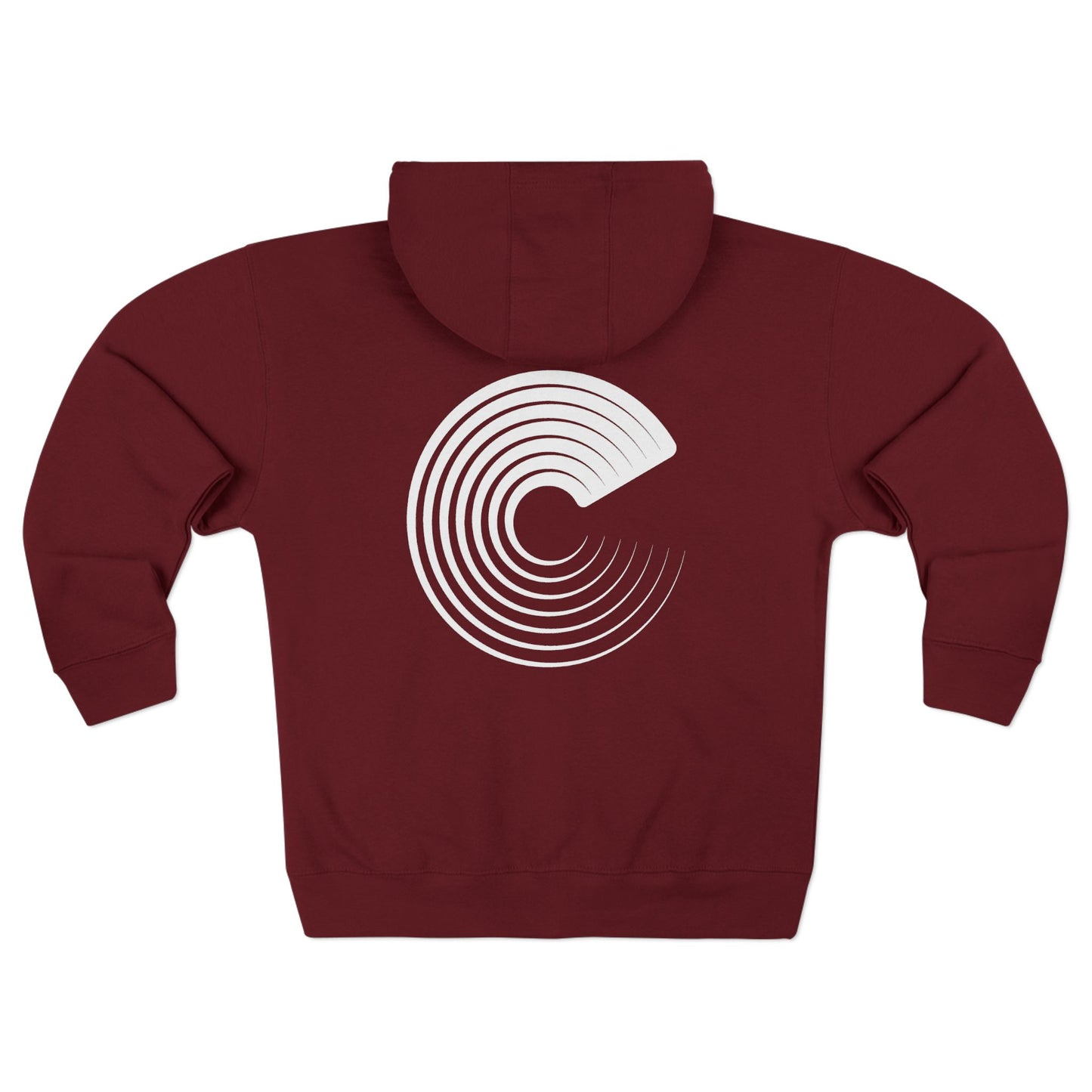 Color Red Full-Zip Hoodie (three color options)