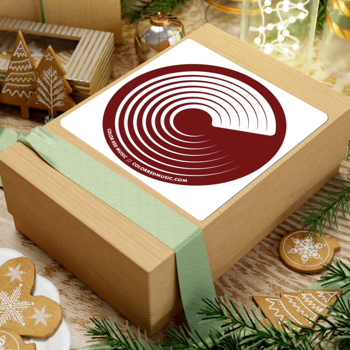 Color Red Logo Sticker