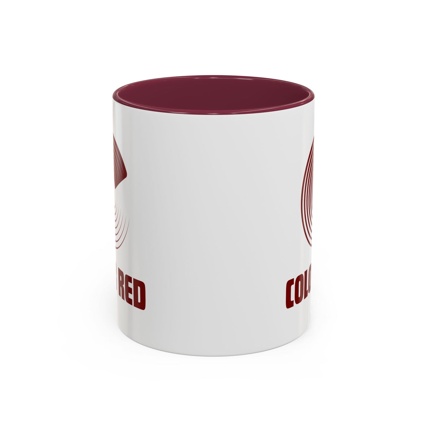 Dual-Tone Color Red Logo Mug