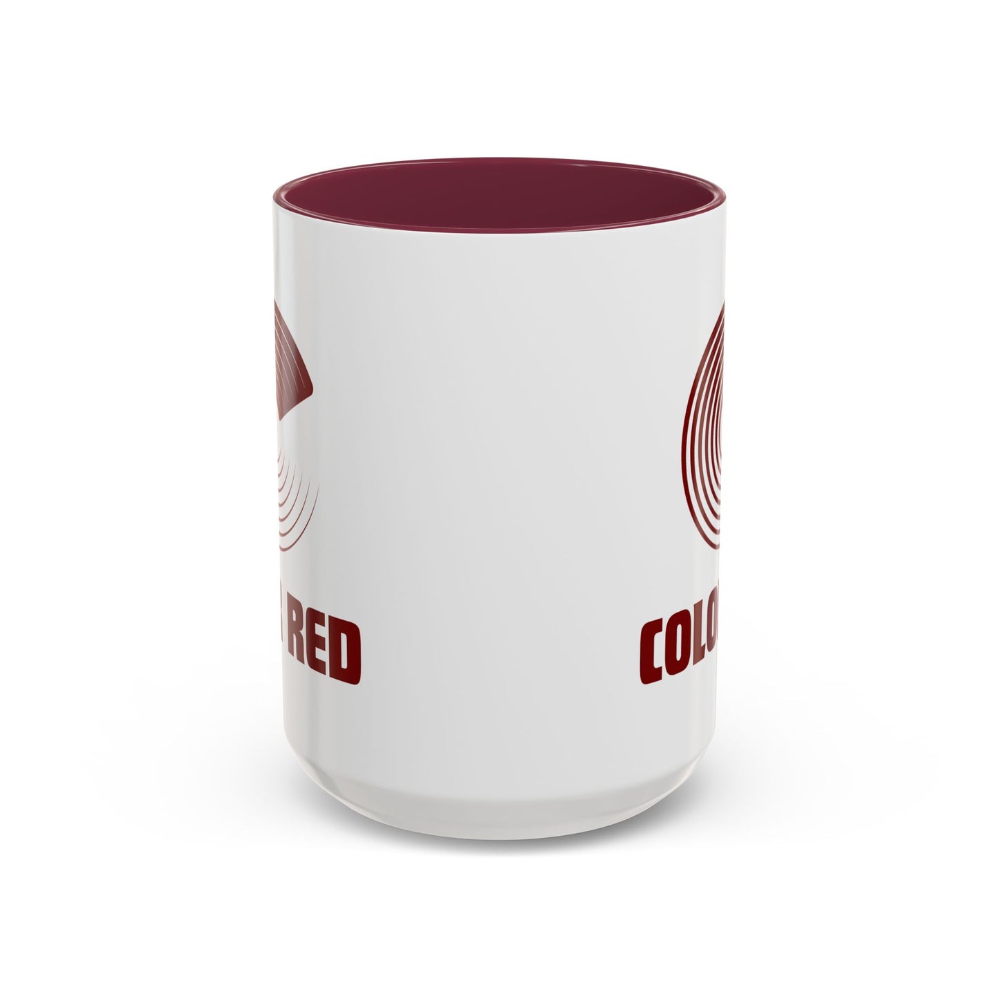 Dual-Tone Color Red Logo Mug
