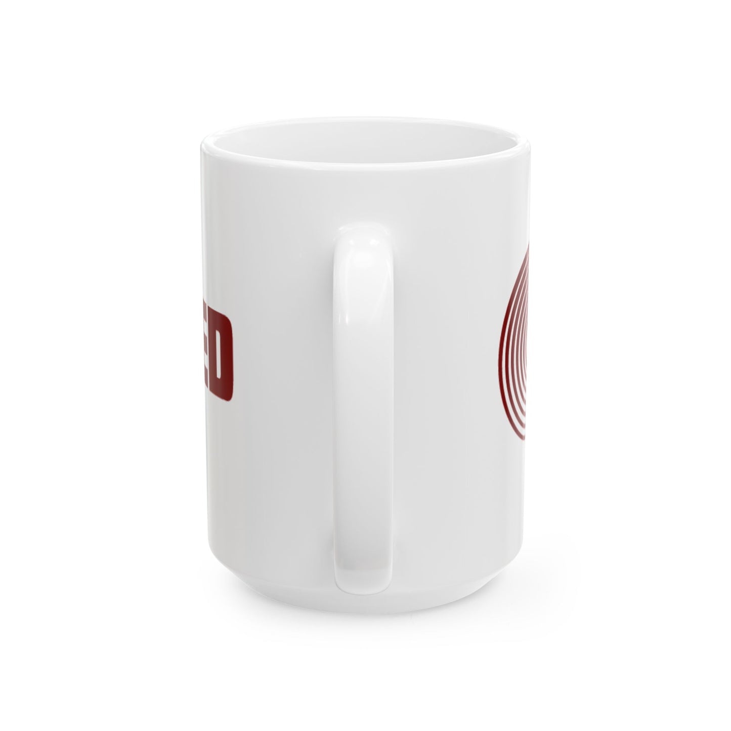 White Color Red Mug