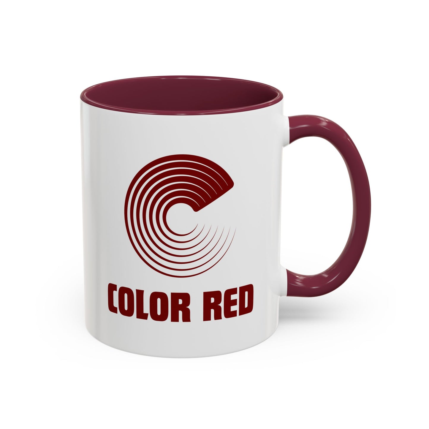 Dual-Tone Color Red Logo Mug