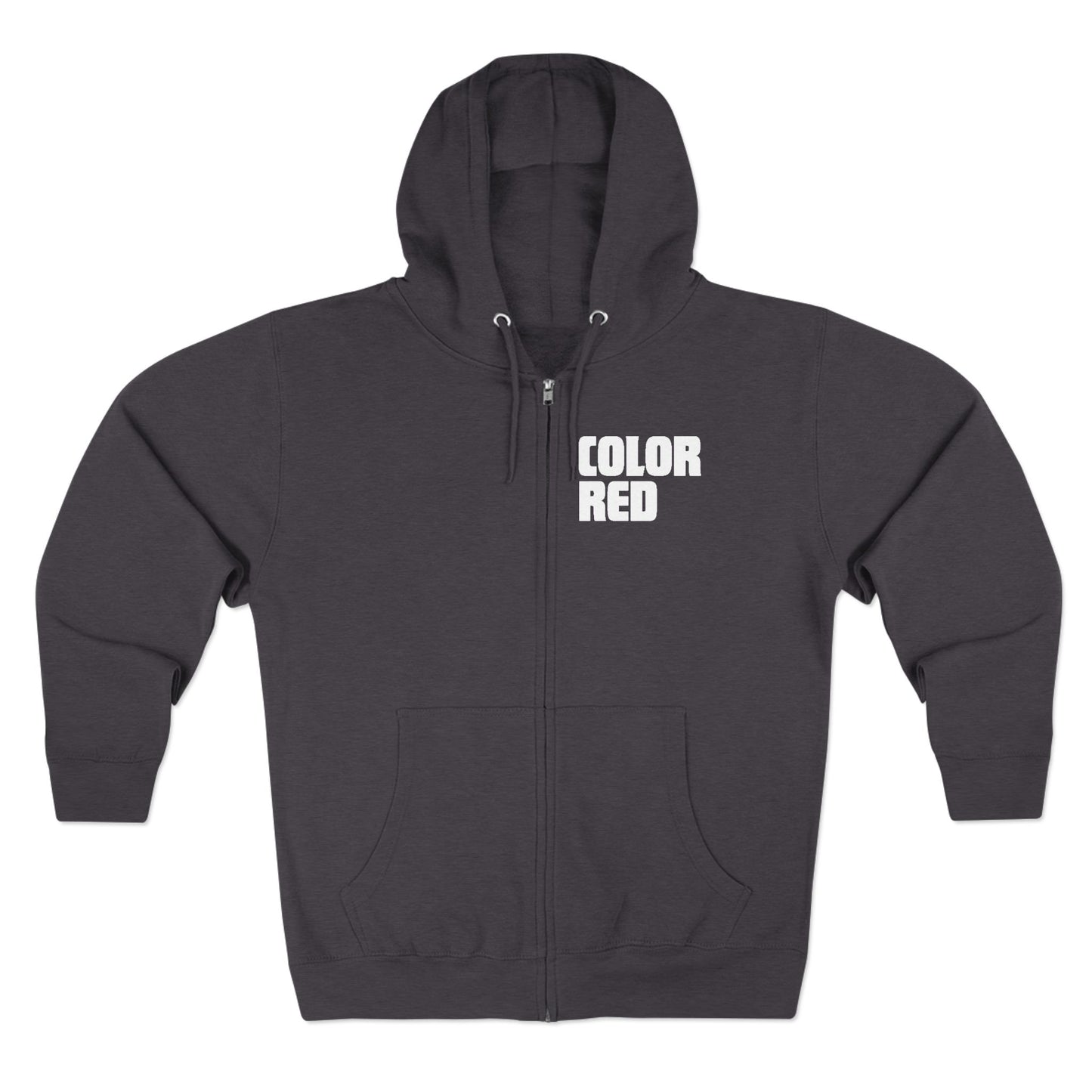 Color Red Full-Zip Hoodie (three color options)