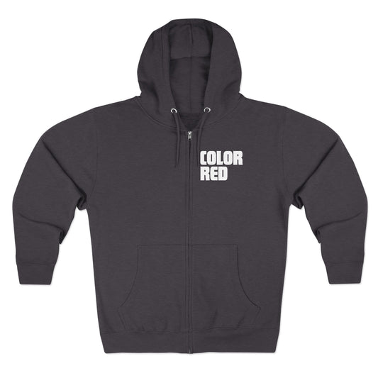 Color Red Full-Zip Hoodie (three color options)