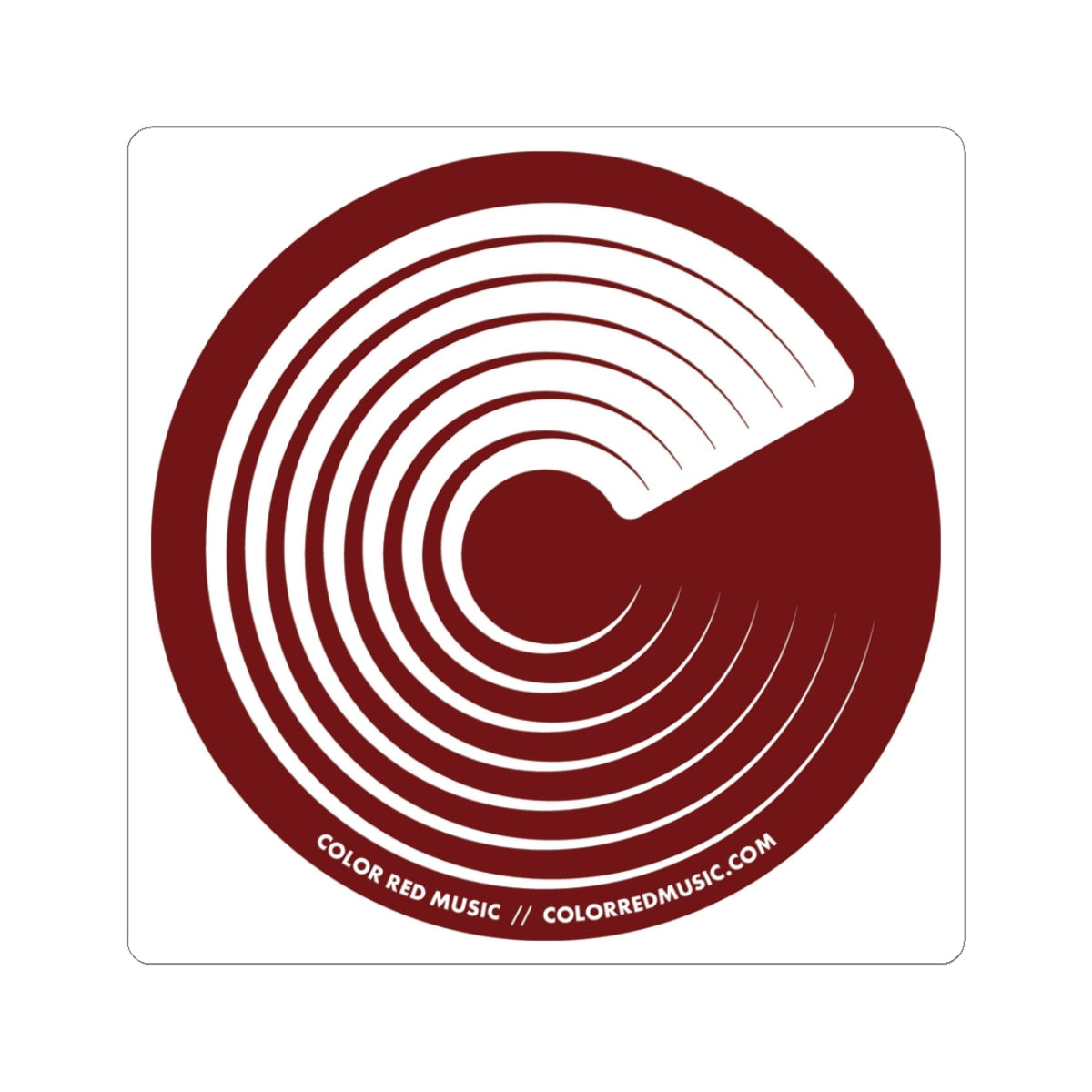 Color Red Logo Sticker