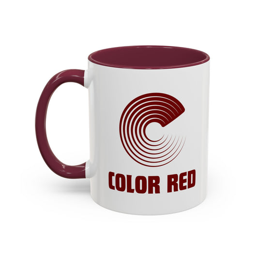 Dual-Tone Color Red Logo Mug