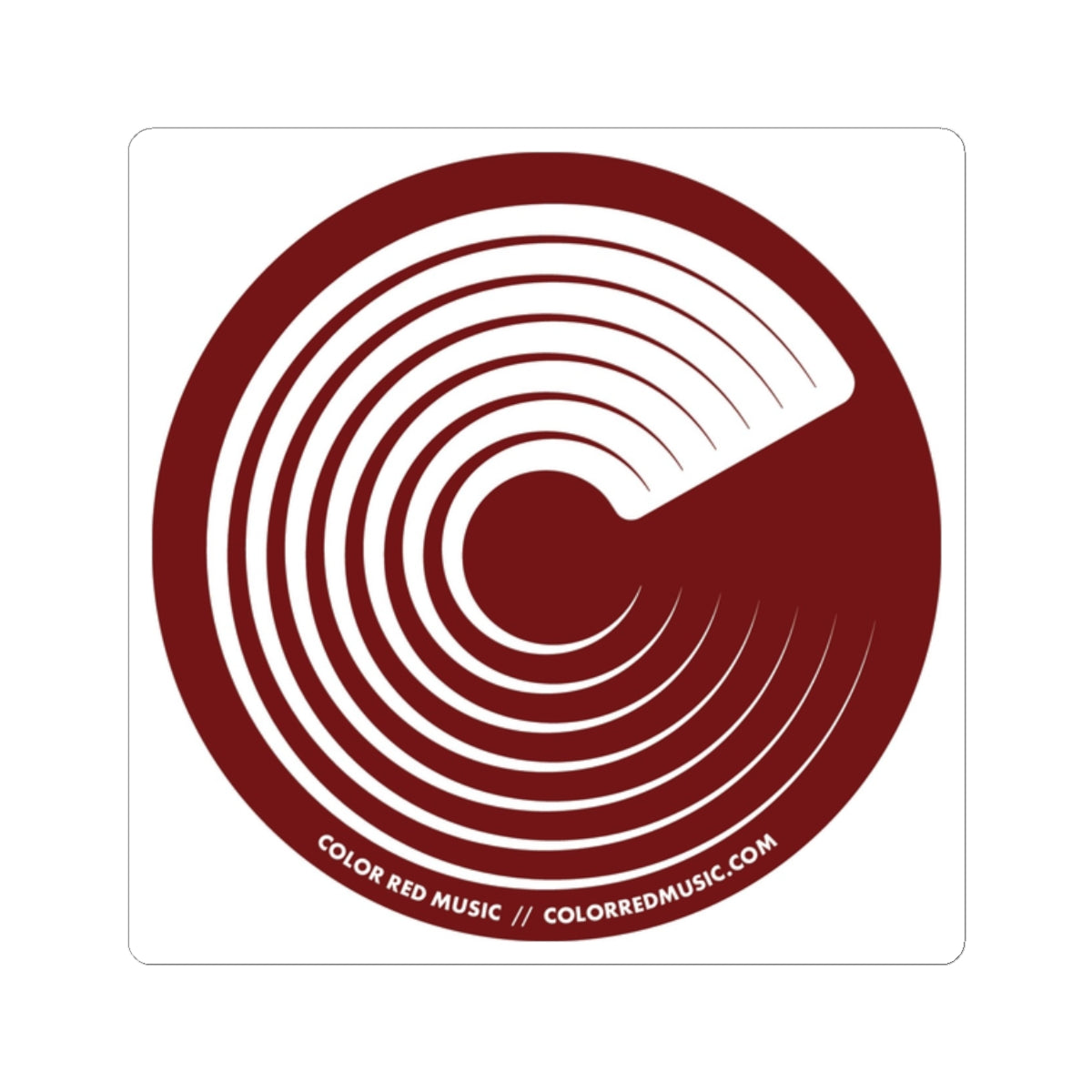 Color Red Logo Sticker