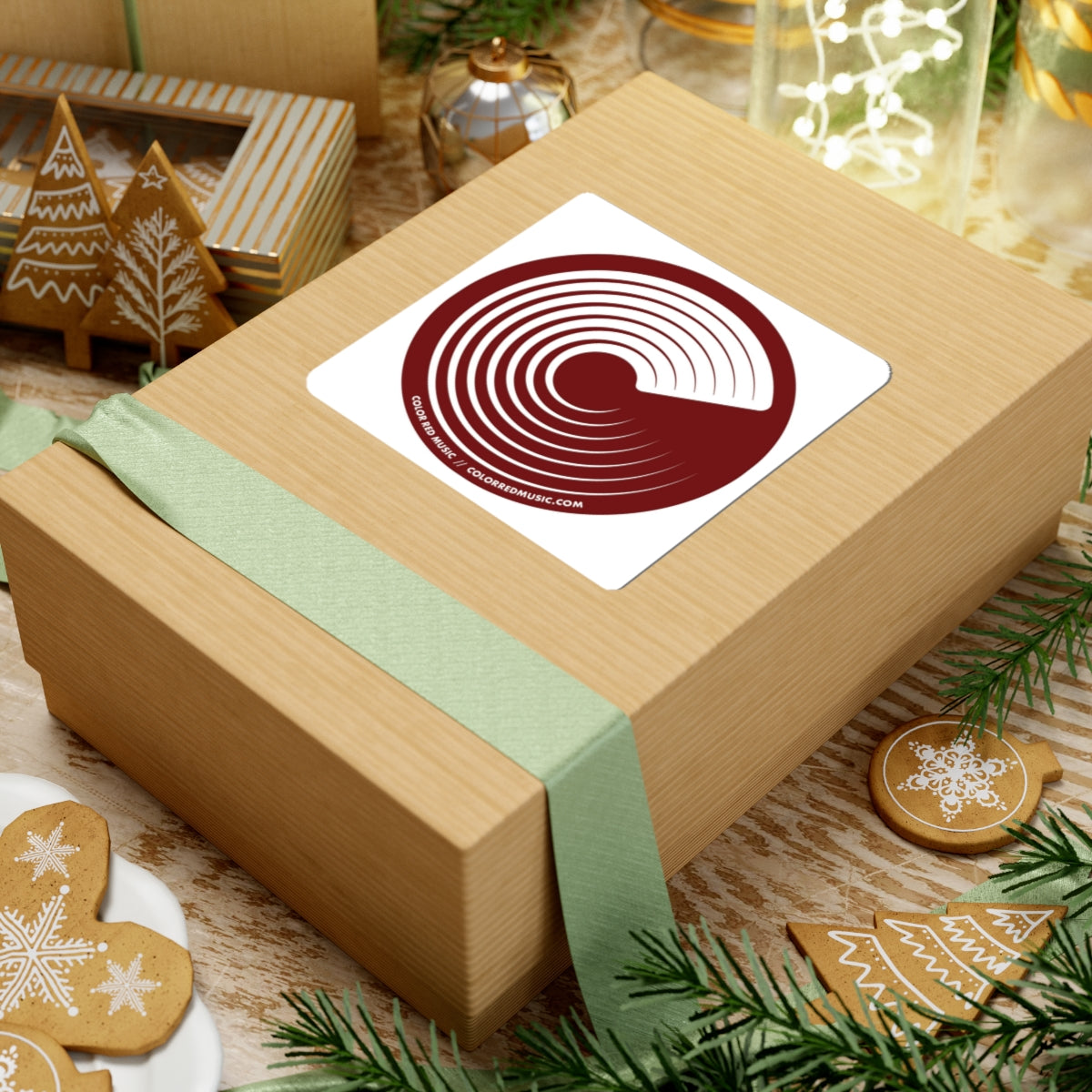 Color Red Logo Sticker