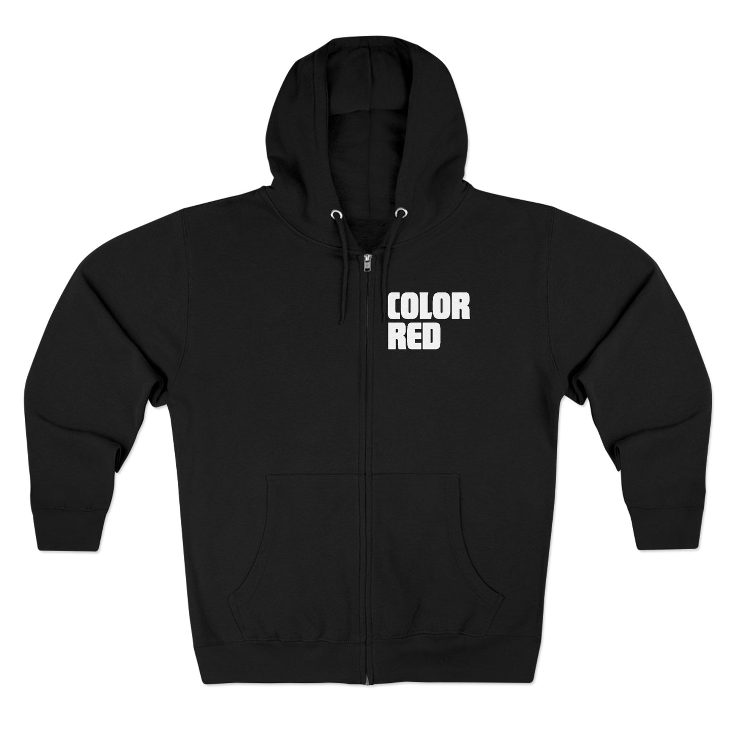 Color Red Full-Zip Hoodie (three color options)
