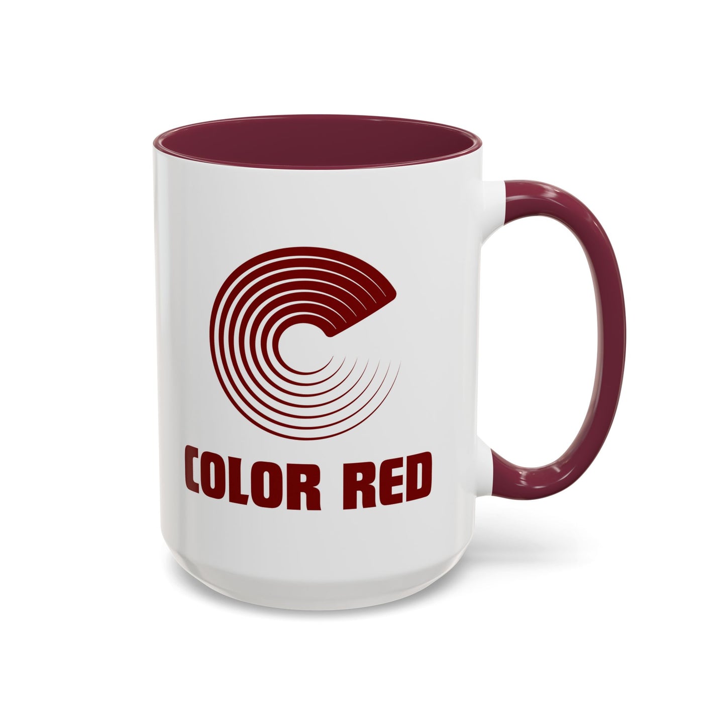 Dual-Tone Color Red Logo Mug