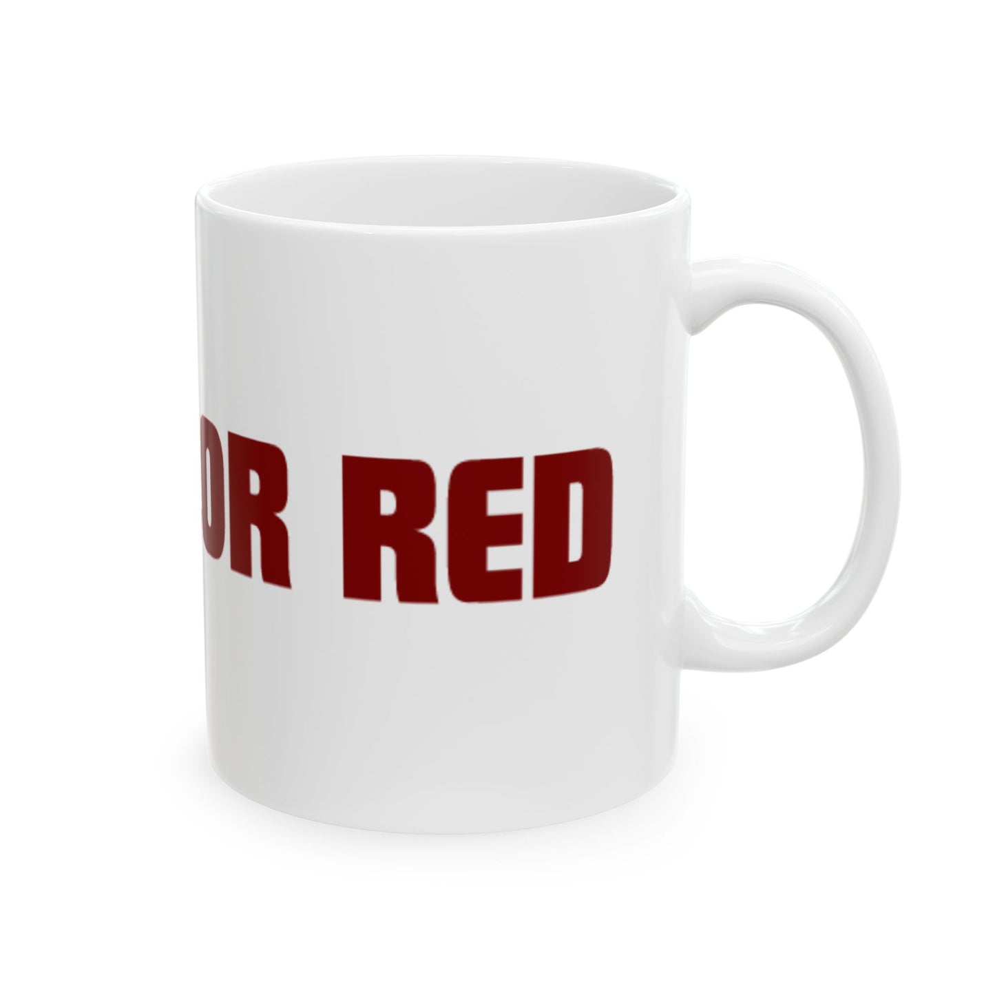 White Color Red Mug