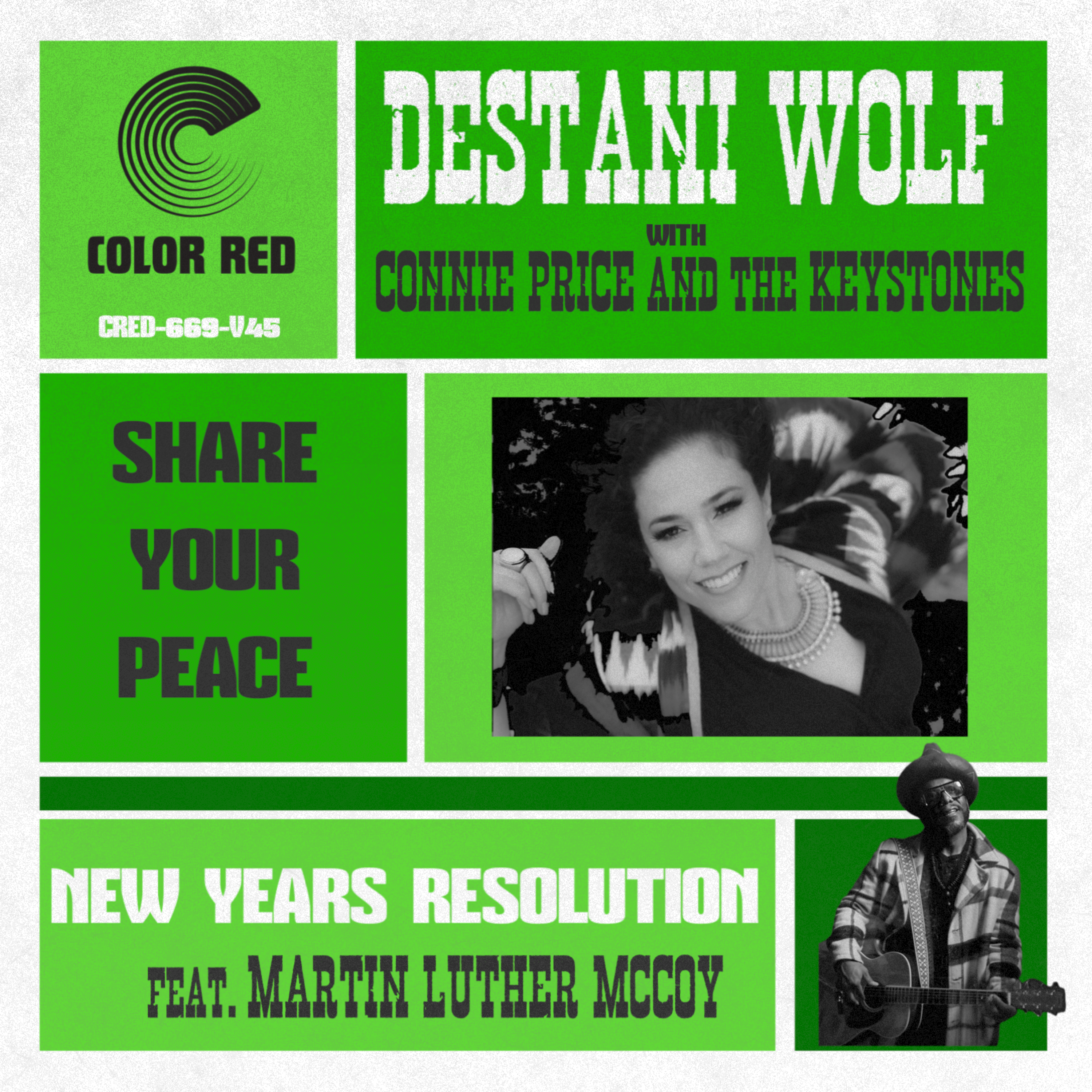 Destani Wolf - Share Your Peace/New Years Resolution (45) – Color Red Music